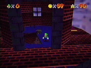 The top of the lighthouse.