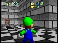 Bricked over doorway on the tower balcony.