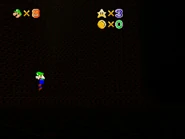 Luigi reaching the ground.