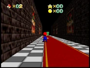 Hallway with the pipe.