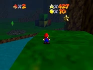 The star placed atop the ledge.