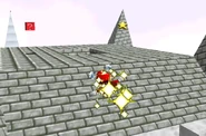 Mario flying over the tower.