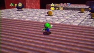 Luigi climbing the stairs.