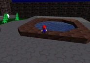 The fountain missing the statue.