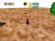 The item box on top of the mountain.