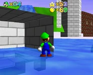 Clipped inside the castle by walking in the water.