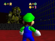 The room with the Bowser statue.