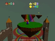 The islands floating above the area.