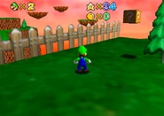 Development screenshots were sent in The Cult by Chris; Luigi looking at the horizon.