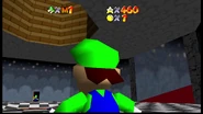 Luigi catches a glimpse of his doppelganger.