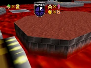 Despite the red platform making an appearance in this iteration of this area, it has no collision.