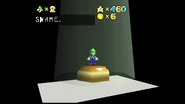 Luigi is randomly shamed for pressing the Yellow Switch.