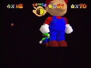 Luigi dodging Faceless Marios to reach the Red Star in Mario's Maze.
