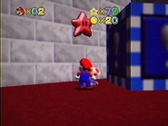 Toad presenting Mario with a Red Star in Floor 2B (beta).