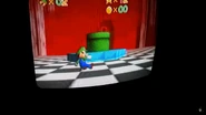 Luigi scurrying through the room.