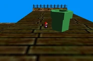 Warp pipe leading to Bowser in the Airship Cabin.