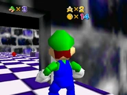 The entryway into the next room.