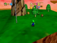 The top of the small mountain.