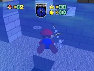 The moat holes at the front.