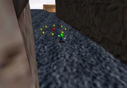 Luigi goes through the tunnel.