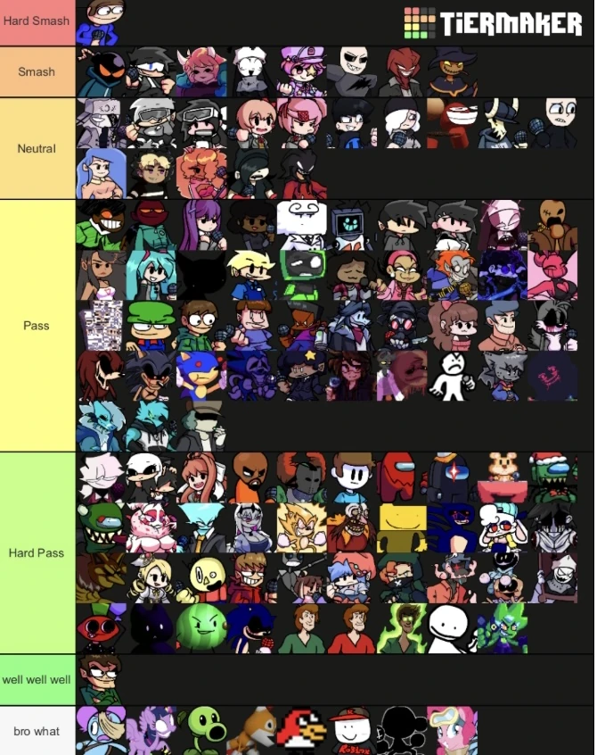 fnf mods smash or pass tierlist because why not lmao Fandom