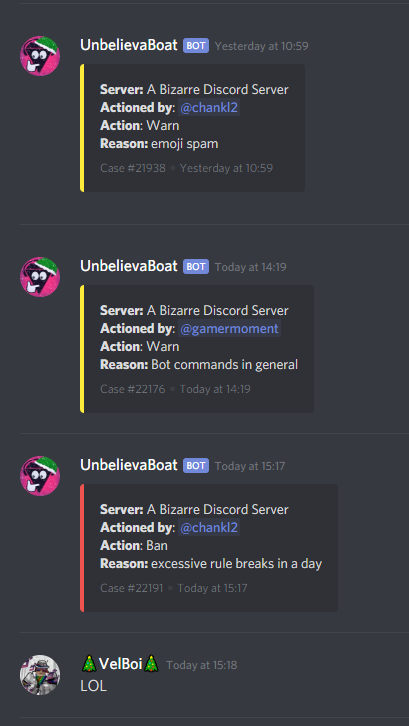 I Was Banned For 1 Warning Discord Not In Game Fandom - roblox discord ban