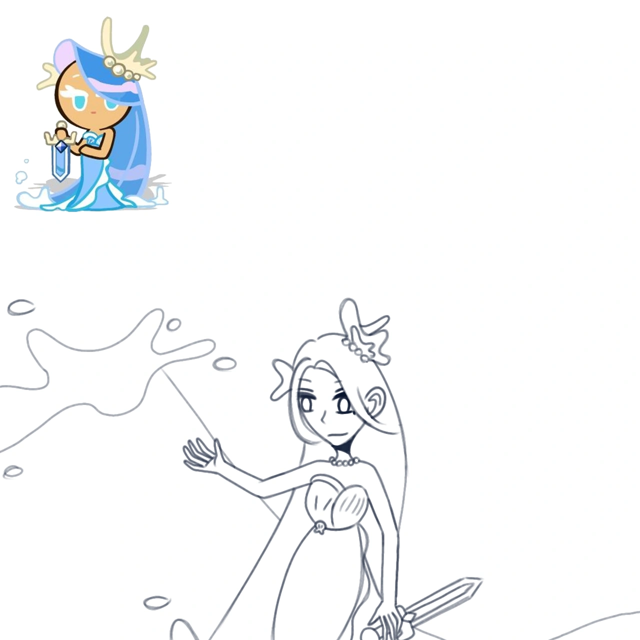 I drew sea fairy | Fandom