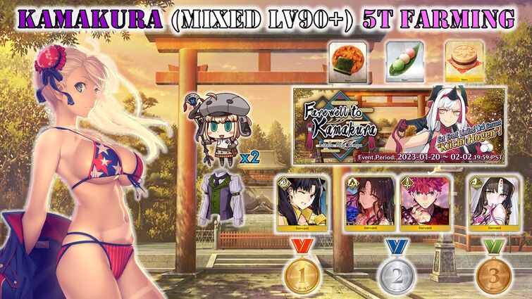 FGO NA - Little Big Tengu 2023 - 5T Farming Guide (Mixed lv90+ FRONTLINE ONLY - NP1)