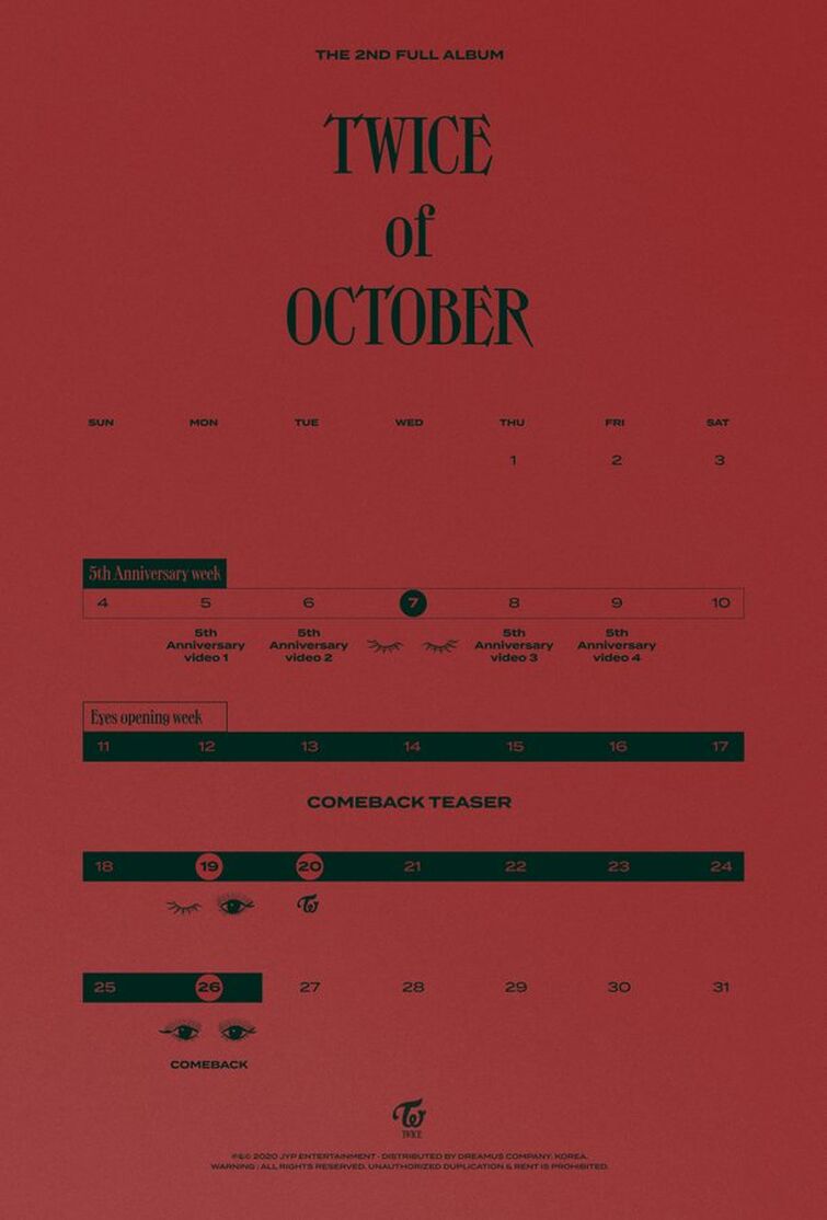Twice October Comeback Schedule Timeline Fandom