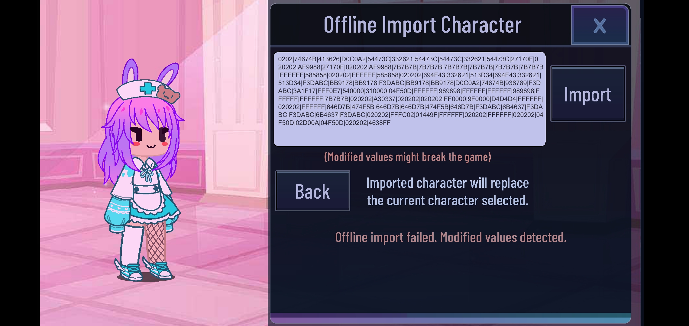 How to fix Offline Import Failed in gacha club