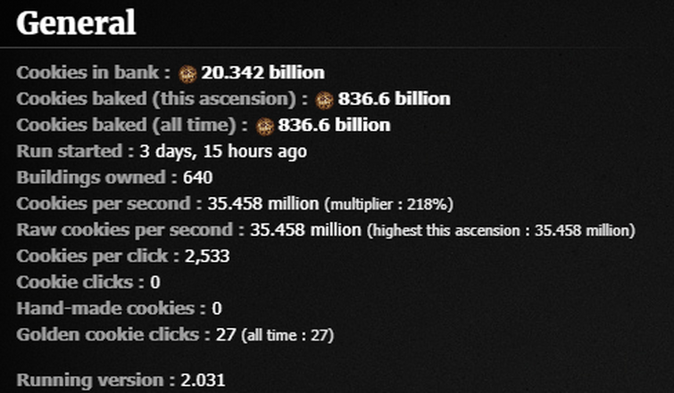 True neverclick done : r/CookieClicker