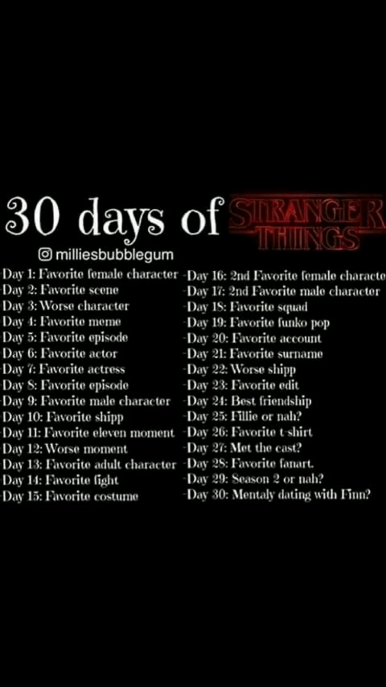 30 days of Stranger things | Fandom