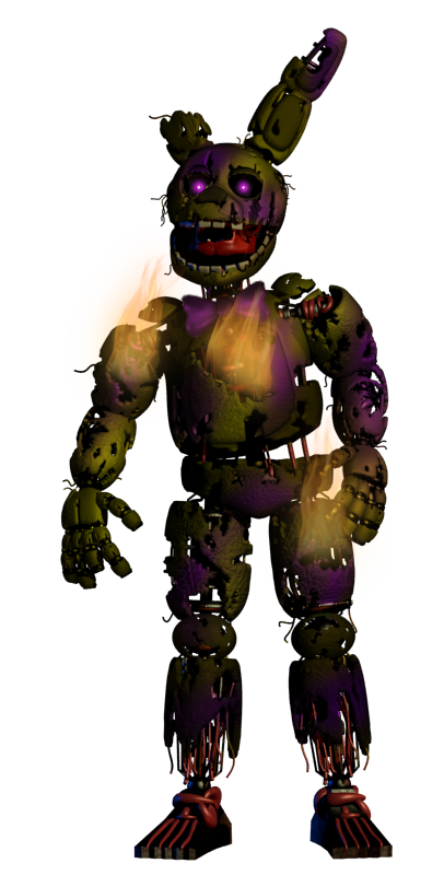 Making a Burntrap Figure out of Tie dye Springtrap. 