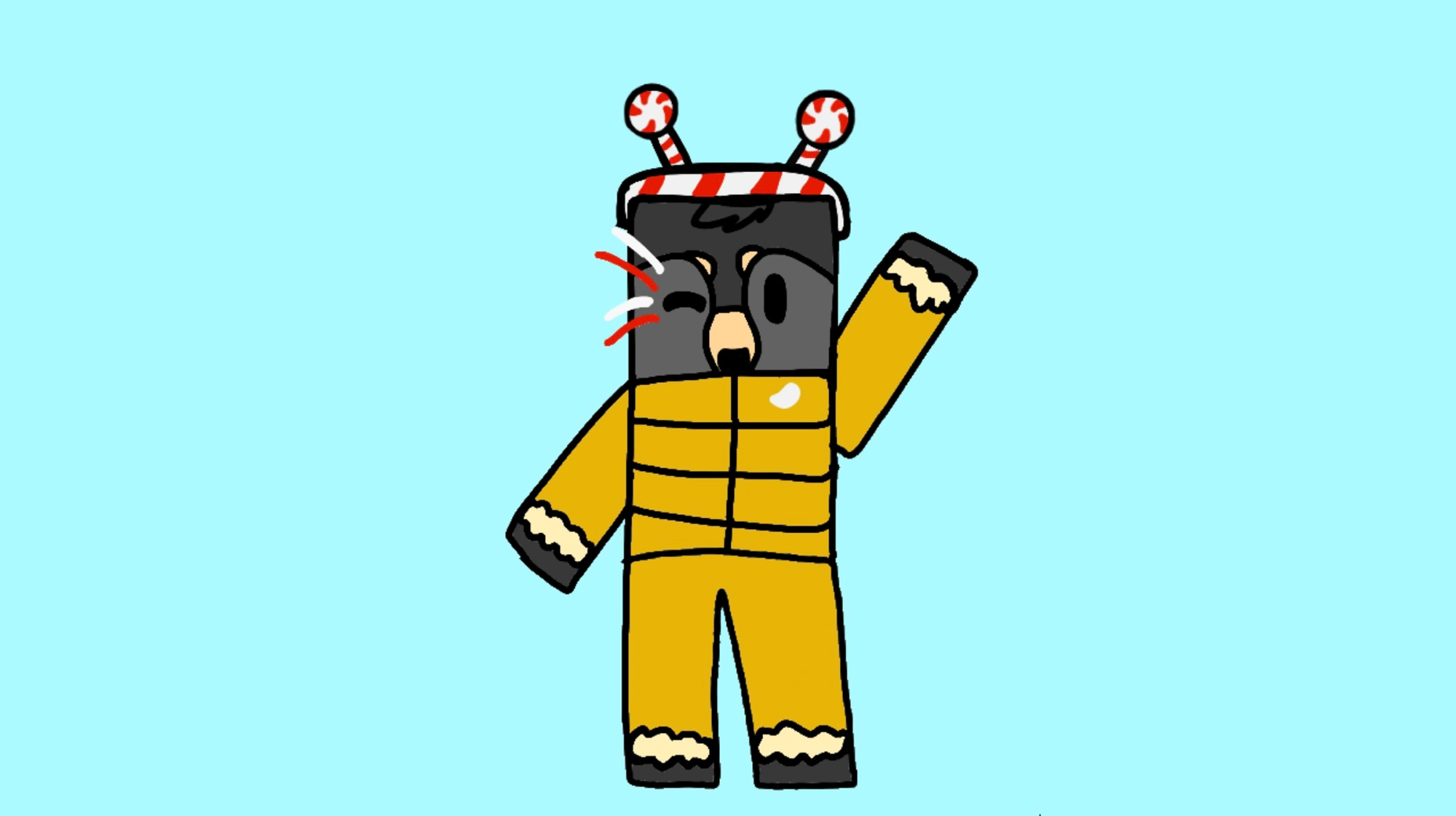 Frostswarm Black Bear Wearing Peppermint Antennas! ABC2023 Fandom