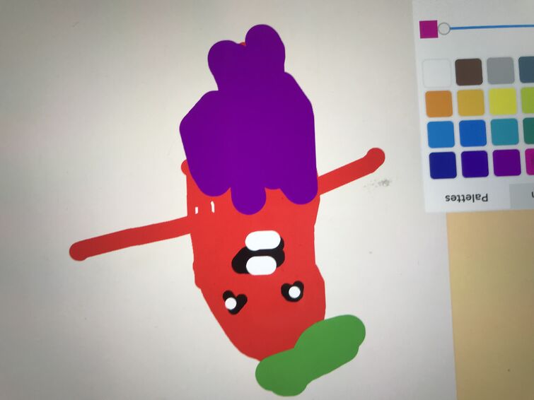 help my cousin was playing speed draw on roblox and this is what she drew….  FOR A STRAWBERRY