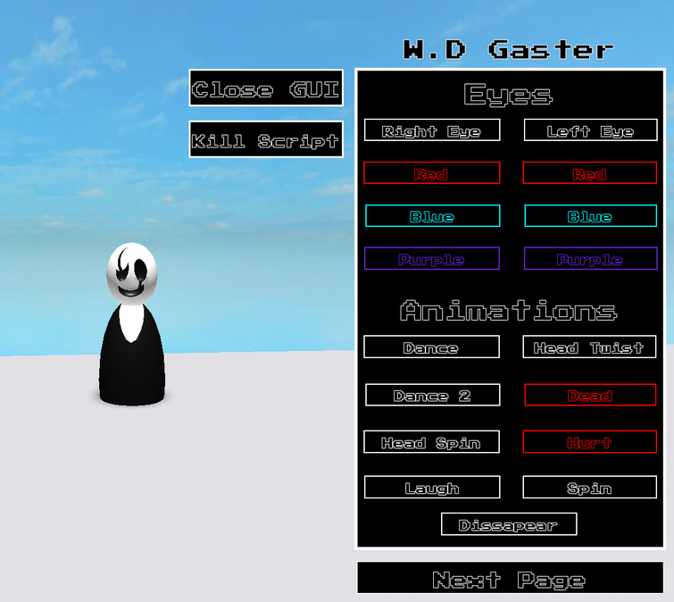 X Gaster And Gaster Fandom - roblox undertale au rpg script