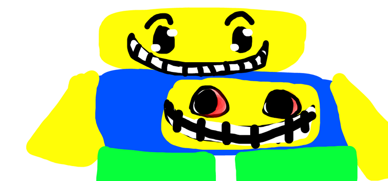 my cursed roblox avatar into a drawing.