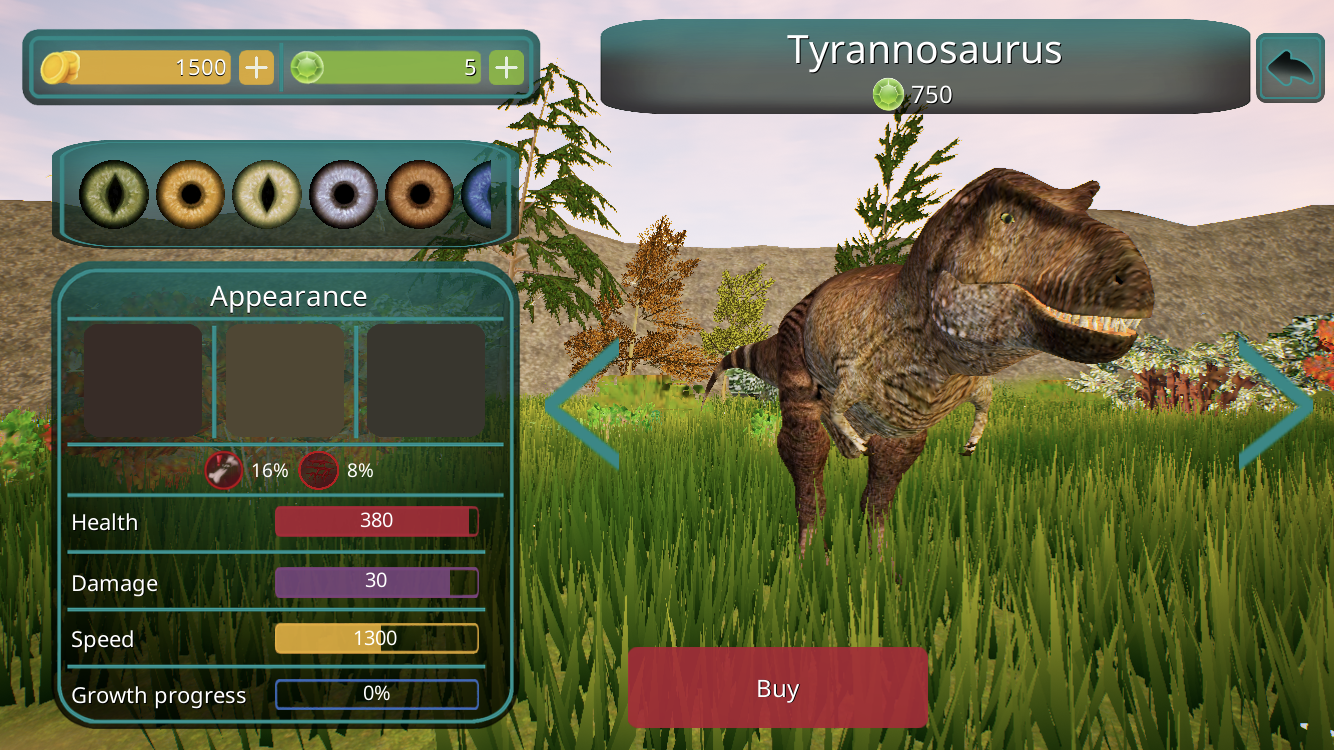 An accurate dinosaur mobile game?
