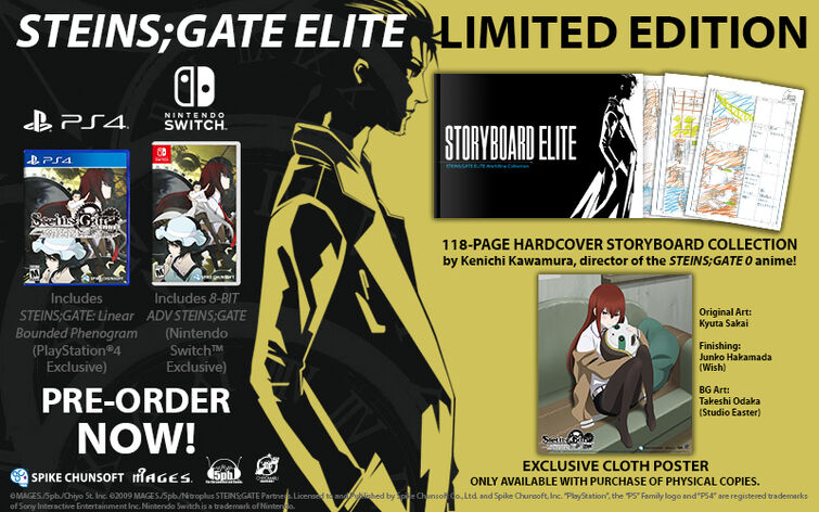 Steins;Gate Elite, 8-bit, & Phenogram English Releases On Feb. 19, 2019 Now Available For Pre-order!