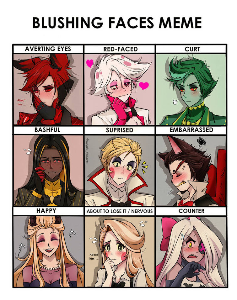 Blushing face meme | Fandom