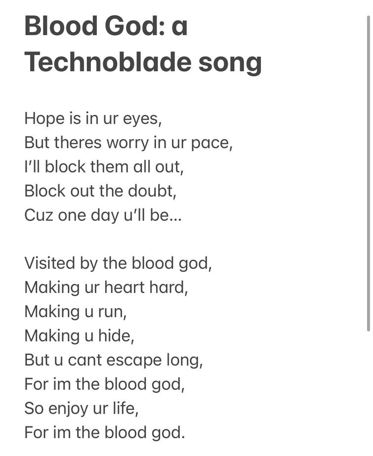 technoblade song lyrics｜TikTok Search