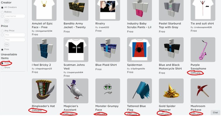 Offsale Items Not Showing up In the Catalog - Website Bugs - Developer  Forum