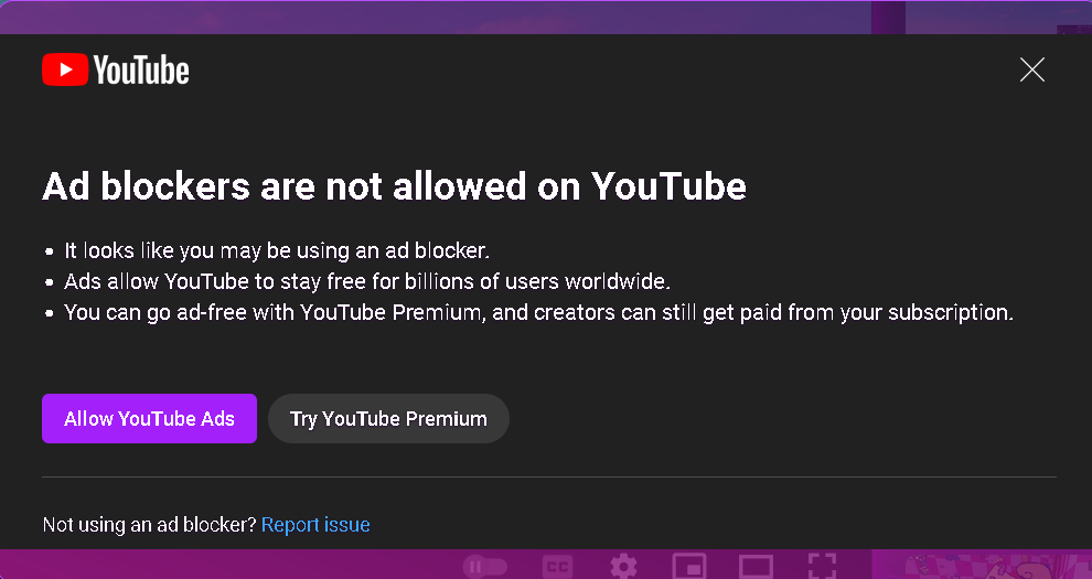 Youtube doesnt allow adblockers anymore fandom