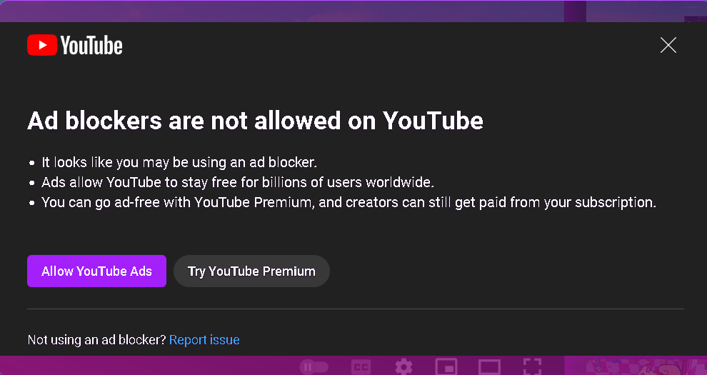 youtube doesnt allow adblockers anymore | Fandom