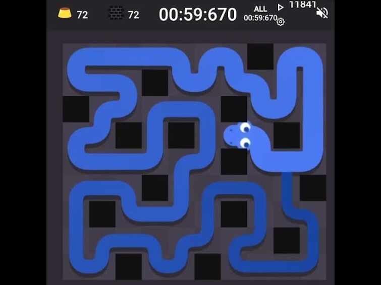 Google Snake Game - Small Map - Double Snake Mode - 42 POINTS 
