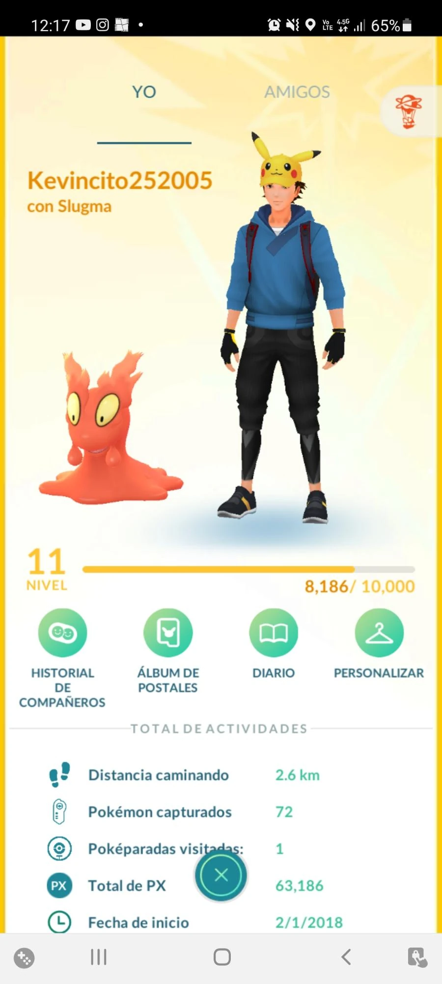 Pokemon Go profile with 31 rare legacy Seaking Pidgeot