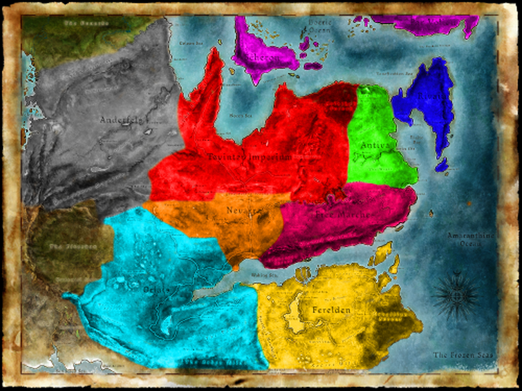 Thedas Map With Borders Thedas Political Map | Fandom