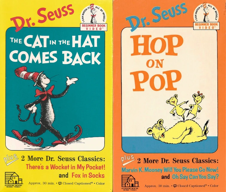 Dr. Seuss Beginner Book Video: The Cat in the Hat Comes Back and Hop on ...