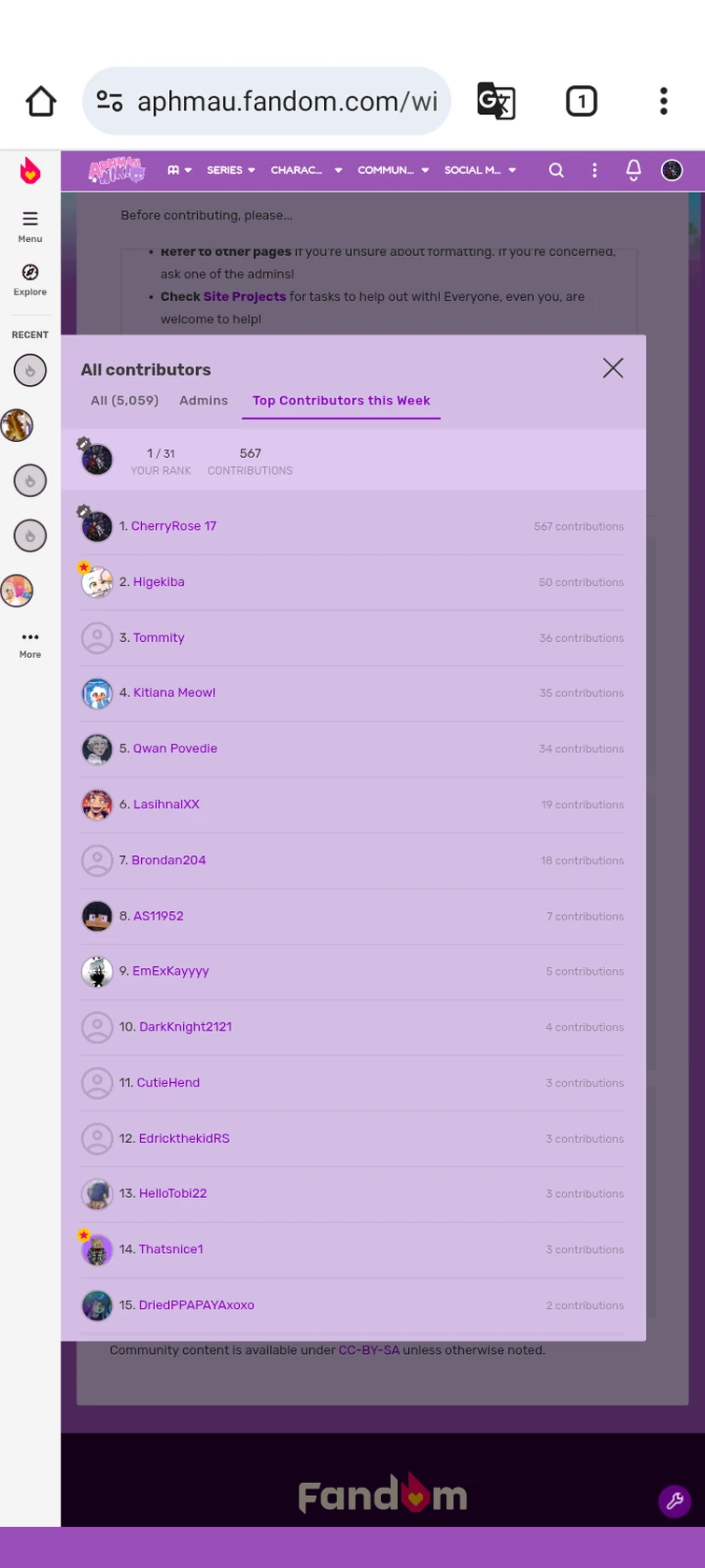 All posts by CherryRose 17 | Fandom