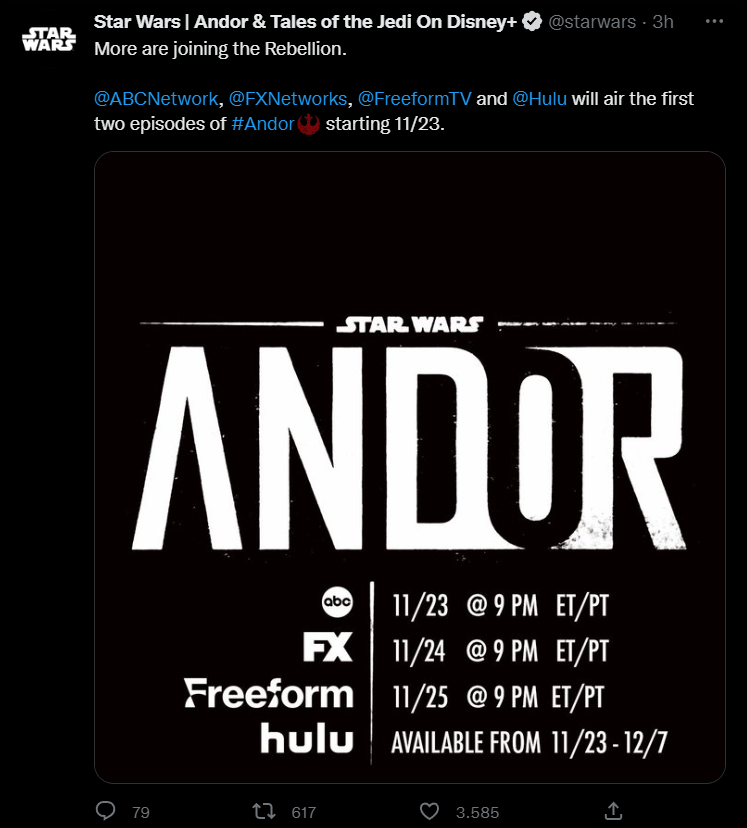 Star Wars Andor Breaks From the Disney+ Playbook in One Surprising